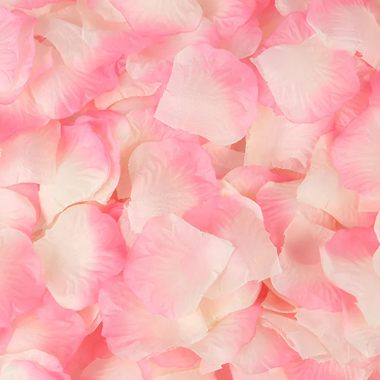 Cloth Simulation Petals Wedding Flower Girl Rose Petals Wedding Decoration Gradient Rose Petals 500 Pieces per Package