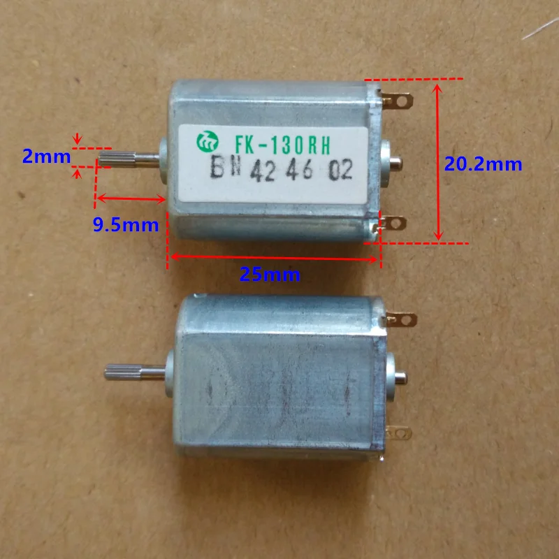 Gloednieuwe 130 DC motor FK-130RH 12 V 7000 rpm 20*15*25mm koolborstelmotor ~