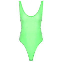 Mens Lingerie See Through Bodysuit One-piece Deep U Neck Sleeveless High Cut Ultra-thin Thong Leotard Bodysuit Nightwear