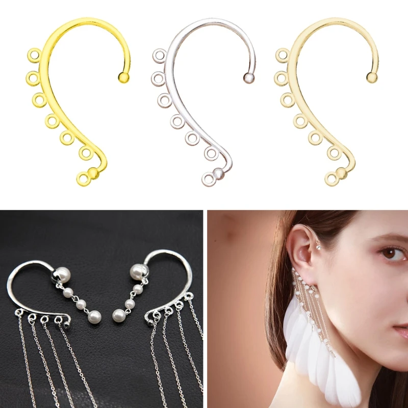 20 sztuk ucha kolczyki długi wiszący łańcuszek spadek kolczyki DIY dynda Ear gąsienicowe kolczyki nie-Piercing biżuteria Making Handmade