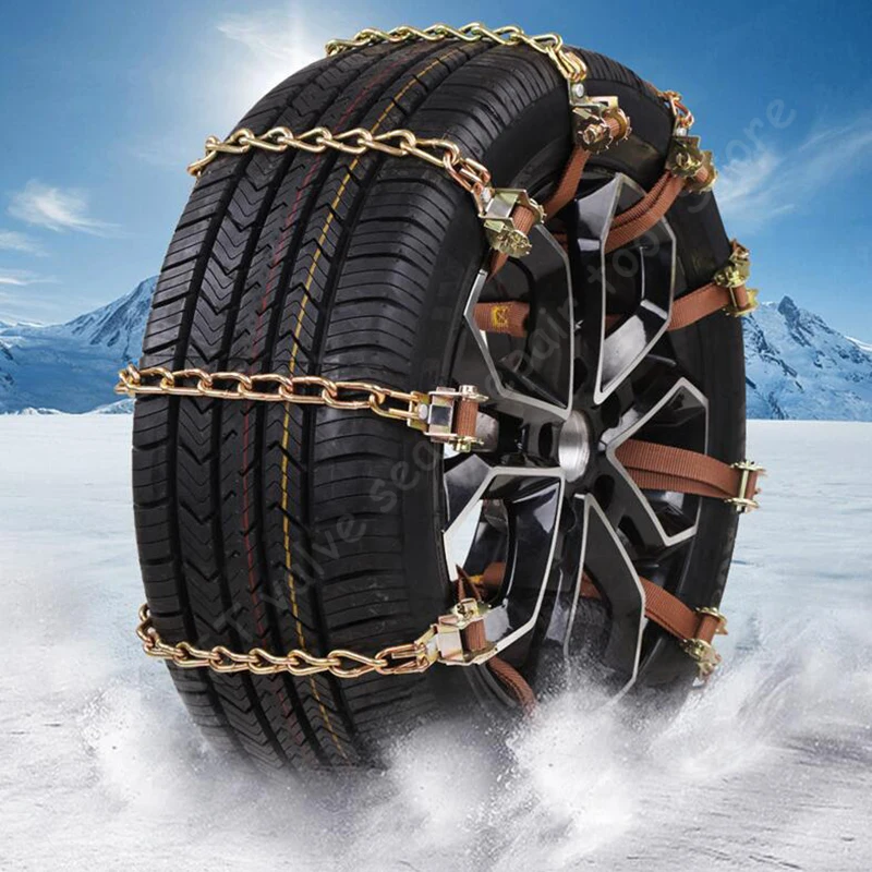 Car Tire Snow Chain Durable Manganese Steel Automobile Tires Chain Anti-skid Chains Car Wheels Tyre Tire Snow Ice Chains