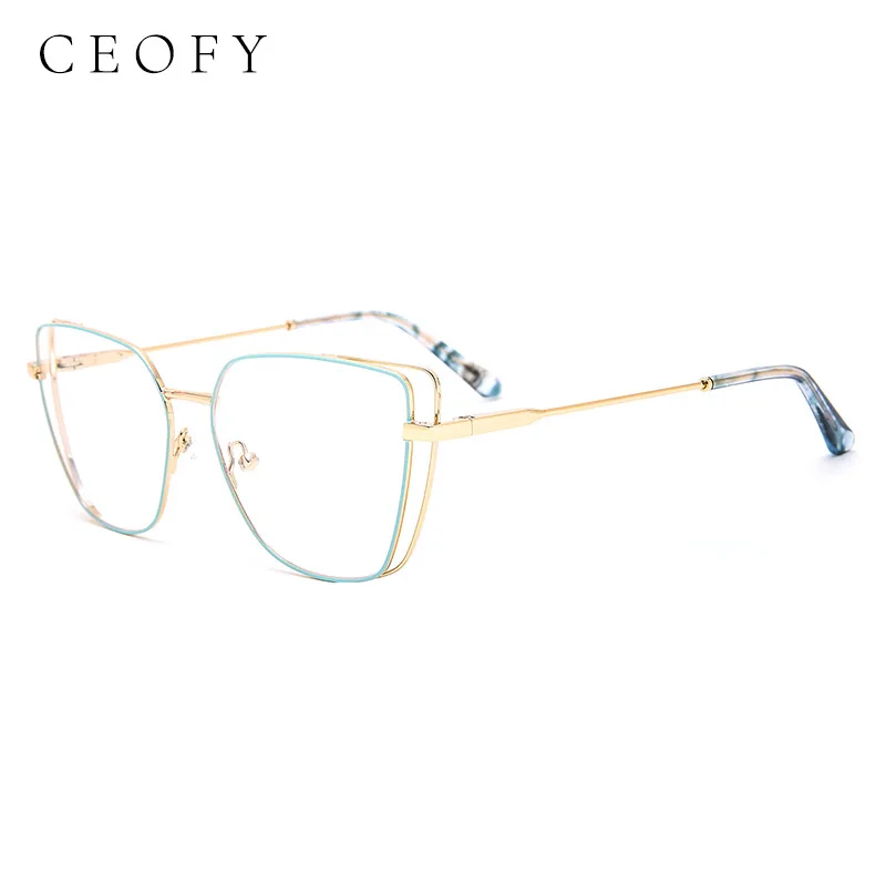 Ceofy Eye Glasses Frame Women Retro Myopia Optical Frame Prescription Eyeglasses Frame for Women Eyewear