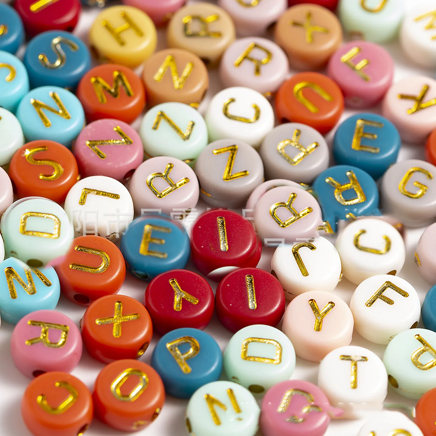 Mix Chocolate Colors Acrylic Letters Beads 4*7mm 3600pcs Flat Coin Round Shape Plastic Lucite Alphabet Jewelry Spacers