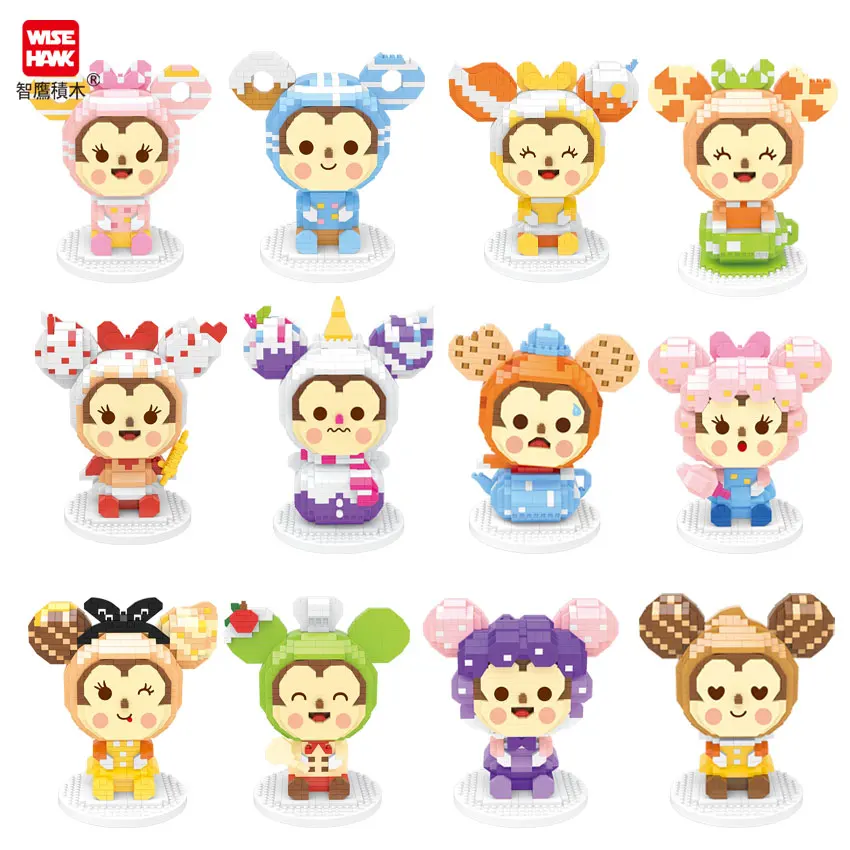 Sweet Cartoon Figure Dessert Series Micro Size Building Block Ice Cream Cake Food Construction Brick Toy Bricks