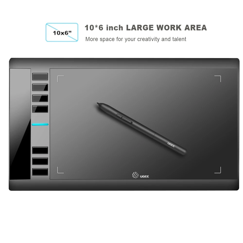 Digital drawing Tablets 10x6 Inch Ugee M708 V3 graphics tablet for computer Painting Tool PS Painting Board Gift for Children