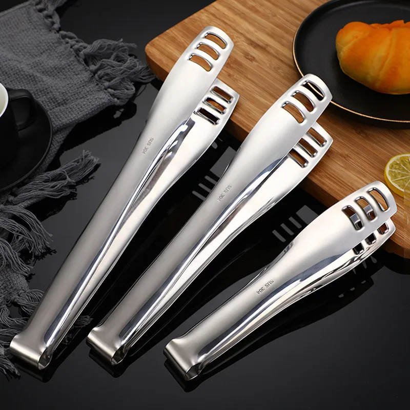 

9/12/14 Inches Stainless Steel Food Steak Tongs Barbecue Bread Grilling Clip Clamp Kitchenware Kitchen Cooking Accessories