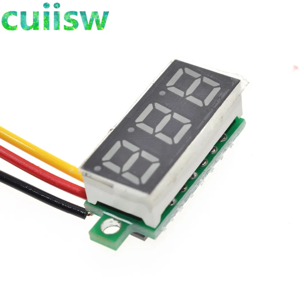0.28 بوصة تيار مستمر 0-100 فولت 3-Wire مقياس مصغر الجهد متر الفولتميتر LED عرض لوحة رقمية الفولتميتر متر كاشف رصد أدوات #5