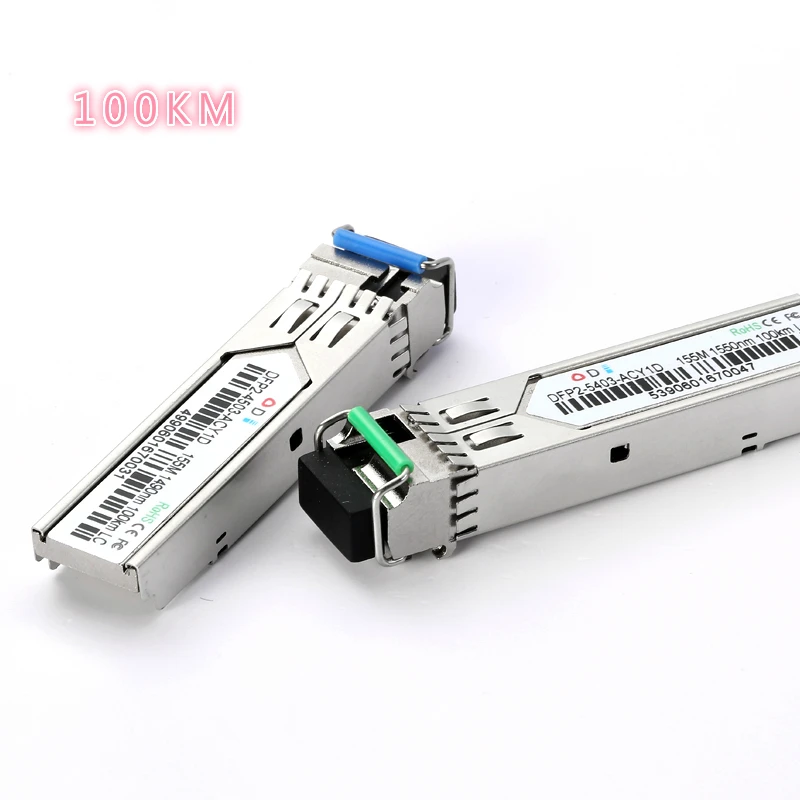 Modul Serat Optik LC SFP 1.25G LC 10/20/60/80/100KM 1310/1490/1550nm Transceiver Modul Optik Serat Tunggal SFP untuk ONU OLT