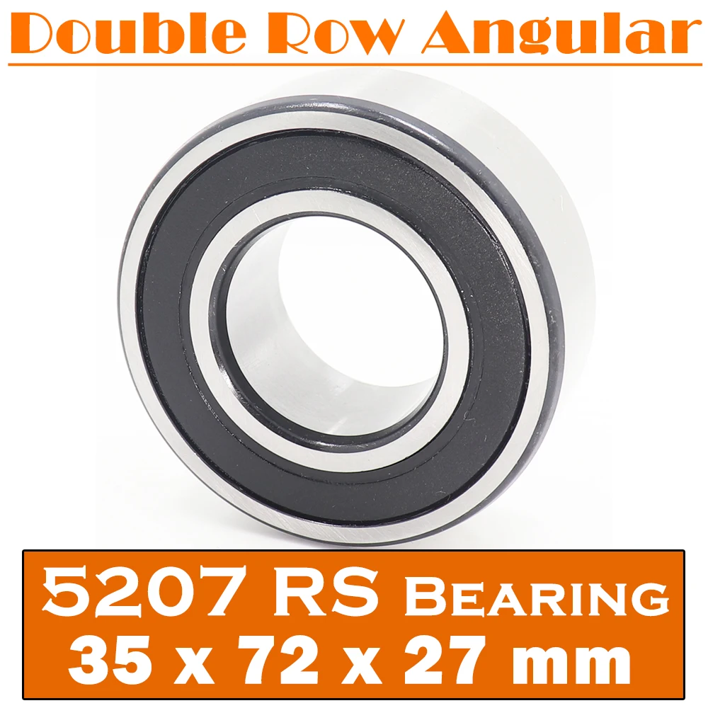 5207 2RS Bearing 35*72*27 mm ( 1 PC ) Axial Double Row Angular Contact 5207RS 3207 2RS 3056207 Ball Bearings