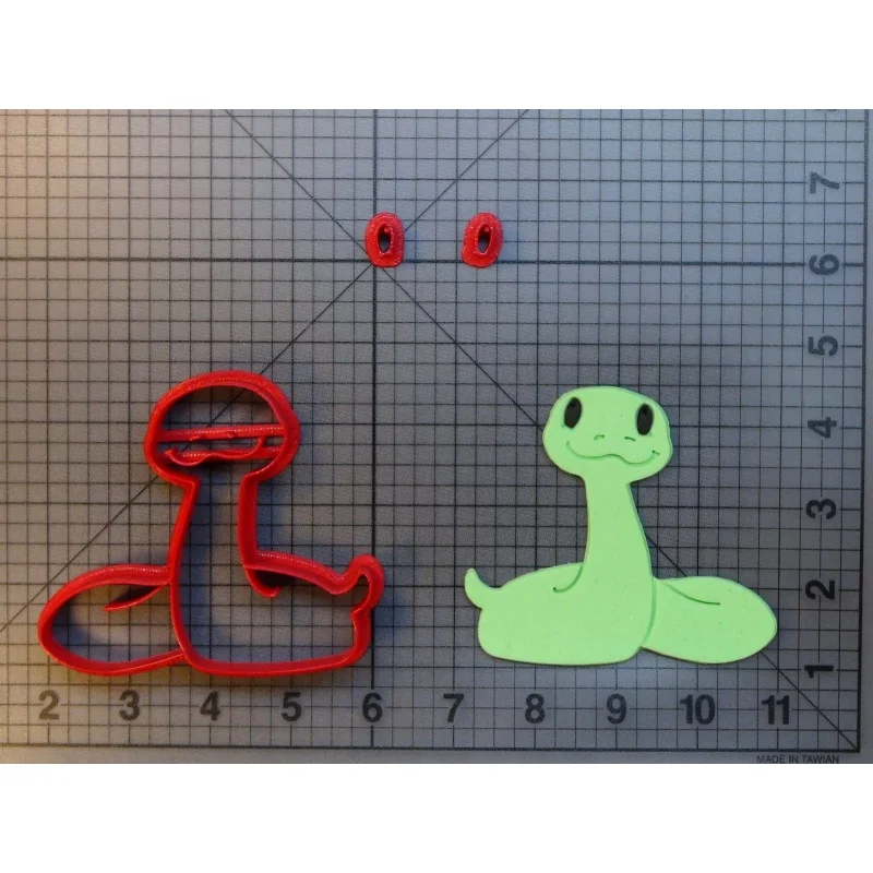 molluscs animal cute snake face snake dragon silhouette shape fondant cutters for decorated cake cupcake cookies 3D printed tool