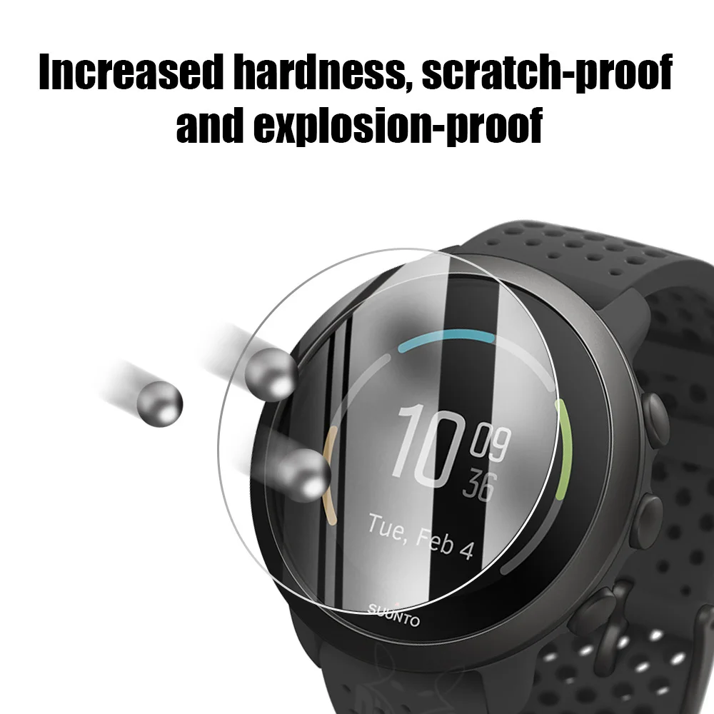 For SUUNTO 3 Fitness Tempered Glass Screen Protector For SUUNTO 3 Fitness Smart Watch Explosion-proof Anti-Scratch Clear Film