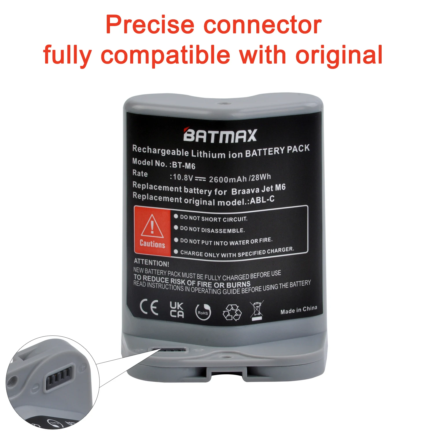 Batería de iones de litio 28Wh para iRobot Braava Jet M6 (6110) Ultimate Robot Mop