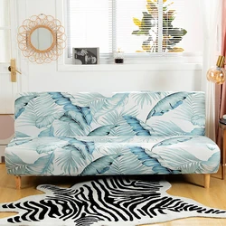 Meijumer All-inclusive Sofa Cover Floral Without Armrest Sofa Bed Cover Tight Wrap Elastic Protector Slipcover Couch Cover