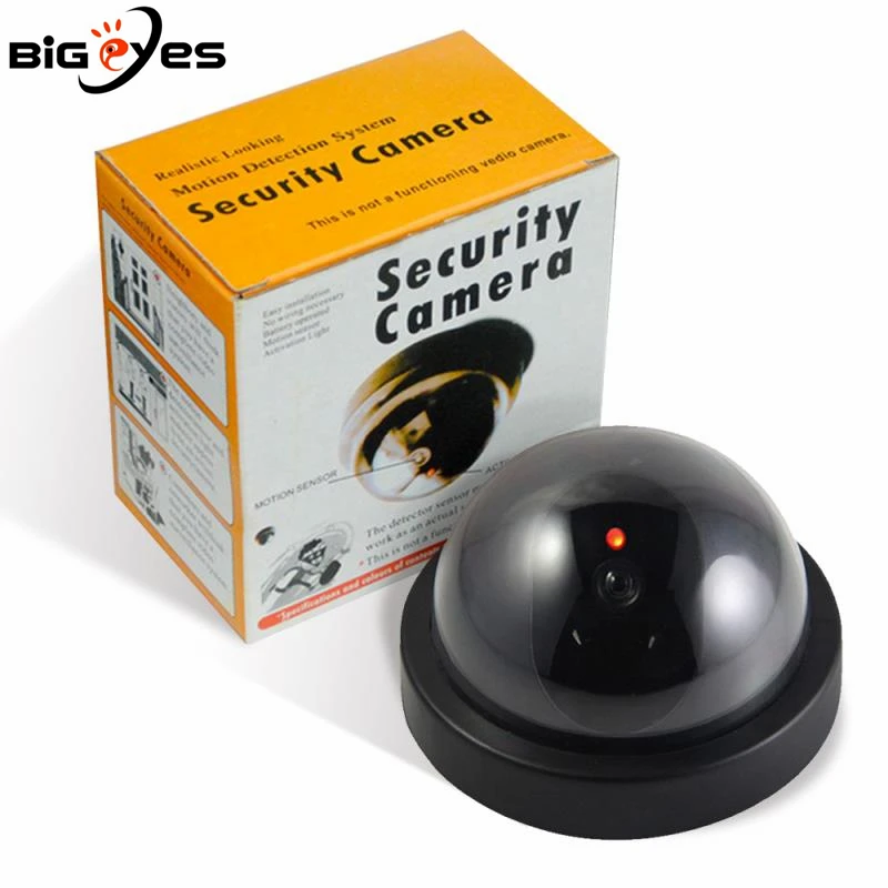 Indoor Fake CCTV Camera Dome Simulation Burglar Alarm Camera Battery Power Security Surveillance Simulated Camera Led Monitor