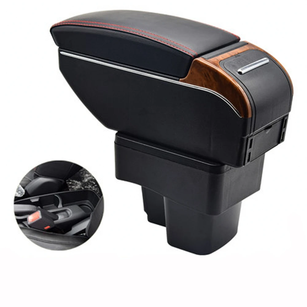 

For KIA Rio III 2 Armrest Box Central Content Interior Arm Elbow Rest Storage Case Car-styling with USB Cup Holder