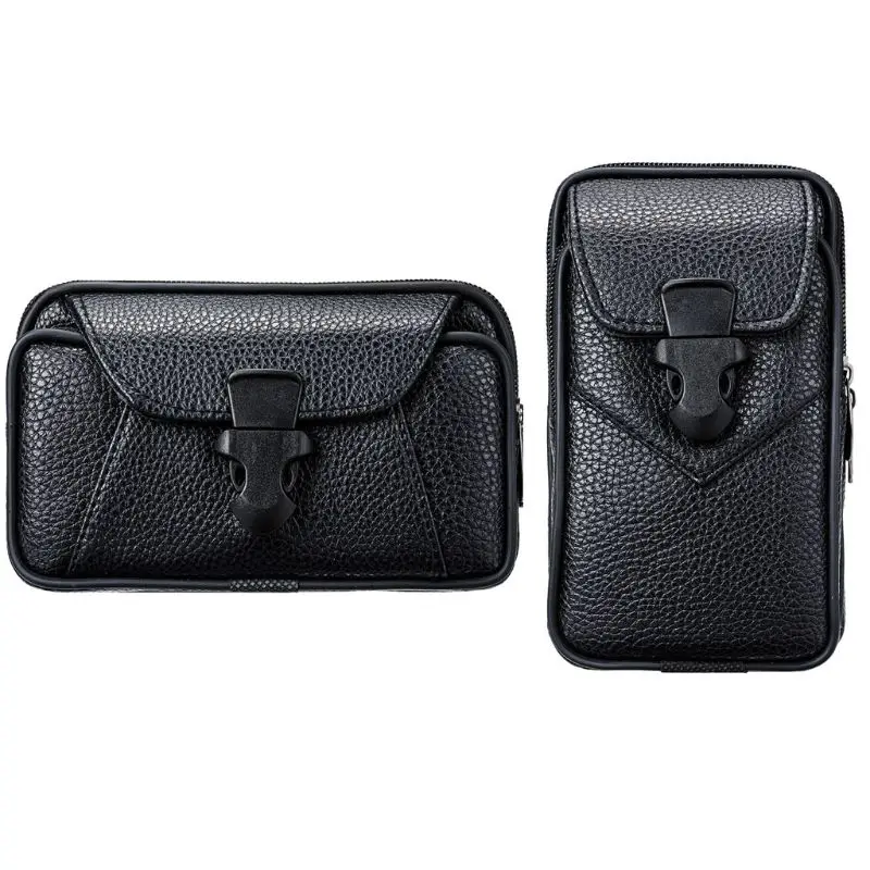 Mannen Vintage Pu Lederen Heuptas Telefoon Pouch Sport Riem Hip Belt Loop Holster Portemonnee Carry Case Purse