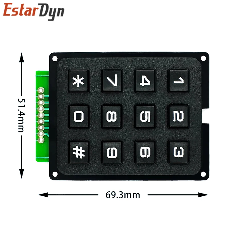 3*4 4*4 Matrix Switch tastiera tastiera Array modulo tasti in plastica ABS 4x4 3x4 12 16 pulsante chiave interruttore a membrana Kit fai da te per