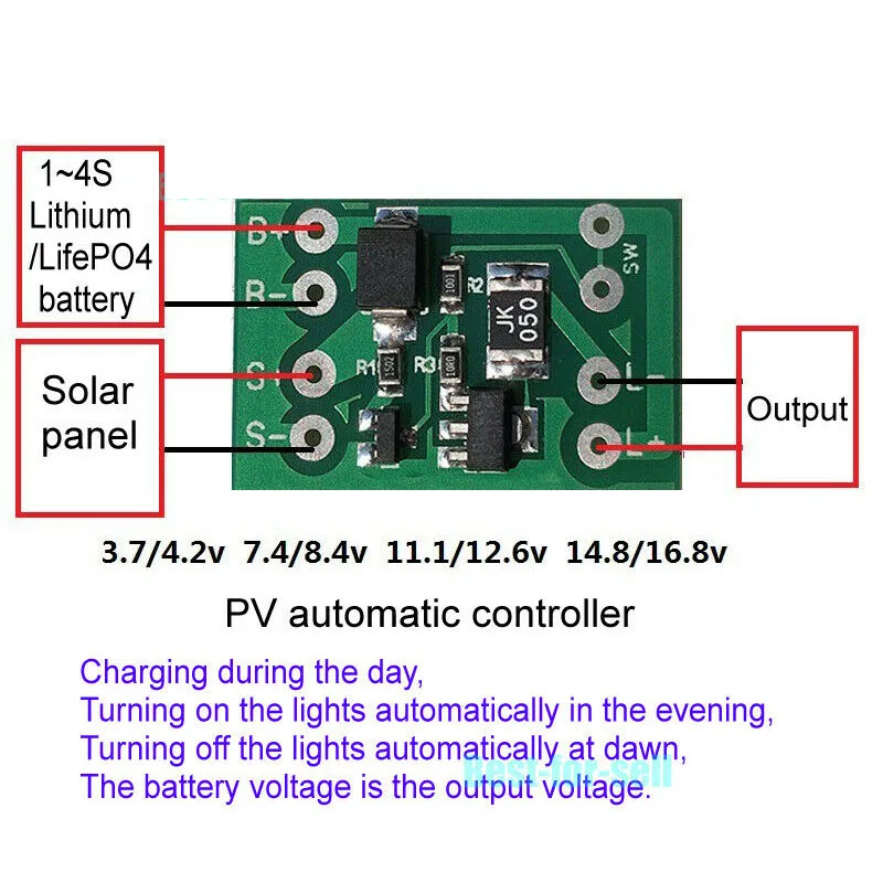 Solare Regolatore di Carica del generatore Automatico di Controllo Della Luce Interruttore di circuito di Batteria Al Litio Ricarica Consiglio fai