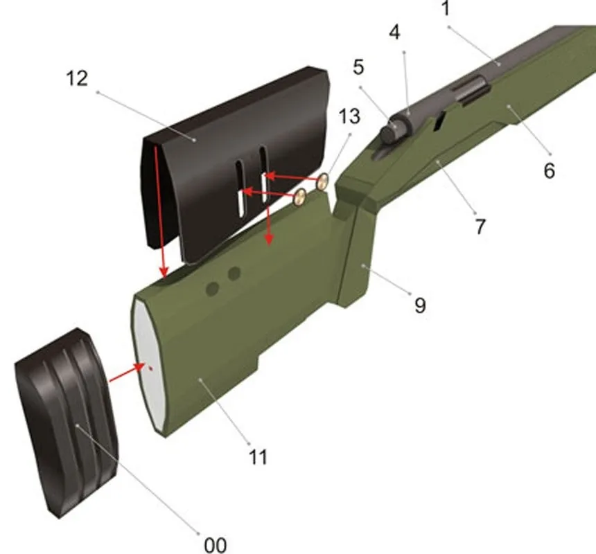 1:3 M40A3 snajper pistolet DIY 3D karta papierowa Model zestaw budowlany klocki zabawki edukacyjne Model wojskowy