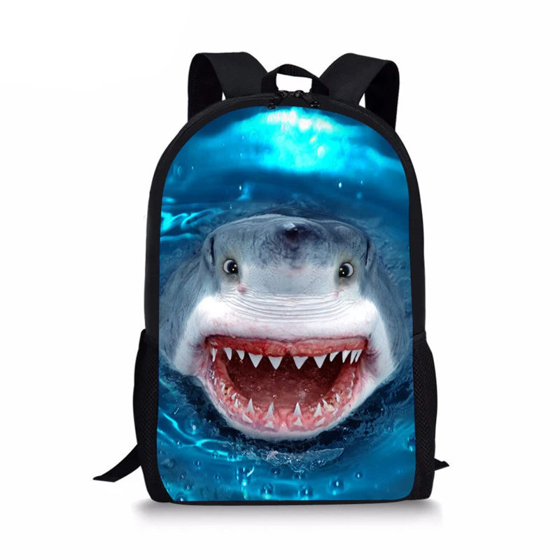 2025 Students School Backpacks Cute 3D Animal Shark Printing Schoolbags for College Boys Travel Laptop Bags Mochila Feminina