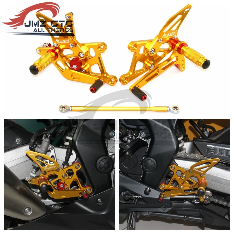 

Motorcycle CNC Adjustable Rear Set Rearsets Footrest Foot Rest For HONDA CBR250R 2015-2018 CBR300RR 2015-2018