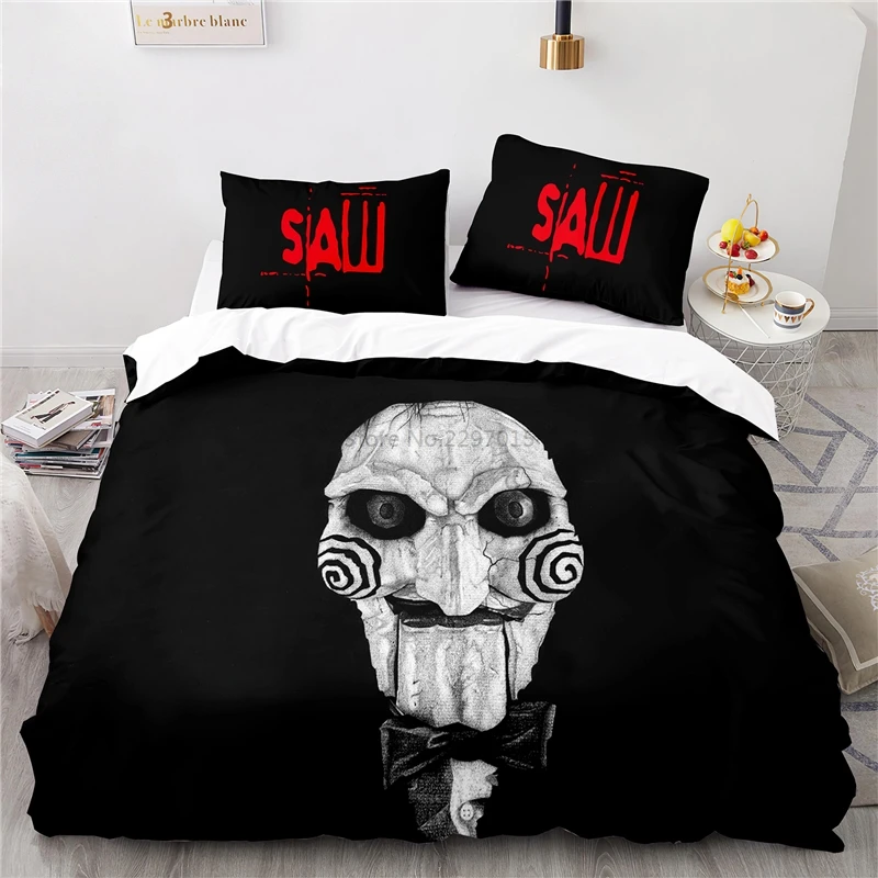 Horror Saw Movie Bedding Set 3d Duvet Cover Set Pillowcase Twin Full Queen King Size Bedclothes Comforter Cover Set Dropshipping