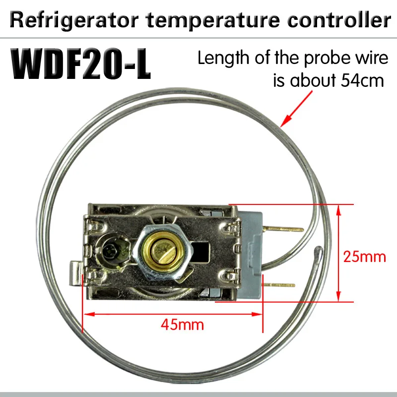 1PC Refrigerator Parts WDF20-L Refrigerator Thermostat 250V Household Metal Temperature Controller New