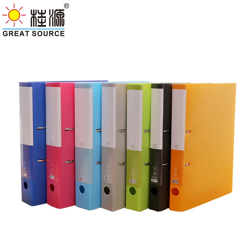A4 Lever Arch File StrongLine ABS on Board 55mm (1.97") Spine Assorted Bright Colours(8PCS)
