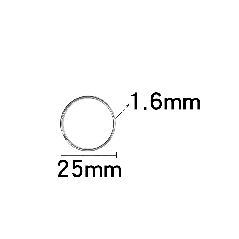 5–30 Stück 12–50 mm Edelstahl-Schlüsselanhänger, runder Schlüsselanhänger, geteilter Schlüsselanhänger, Schlüsselhalter für Schlüssel, doppelte geteilte Ringe