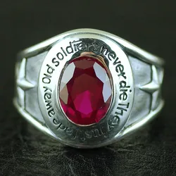 BOCAI New Original Thailand Veteran Deathless s925 Pure Silver Set Auger Men's Rings Fashion Jewelry Accessories Birthday Gift