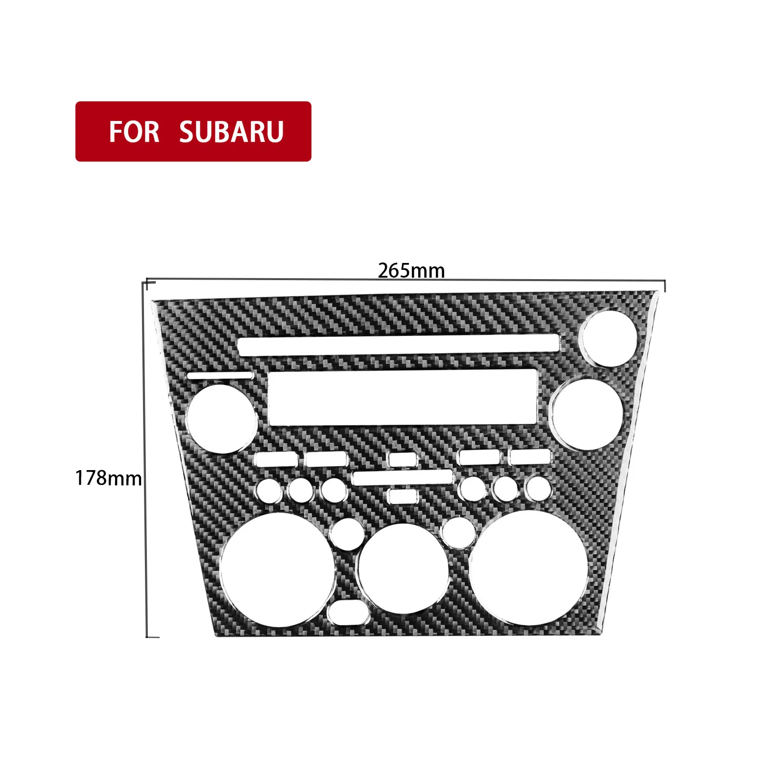 For Subaru Legacy/Outback 2007-2009 Carbon Fiber Stickers Radio Air Conditioner Gear Panel Cover Trim Car Decoration Accessories