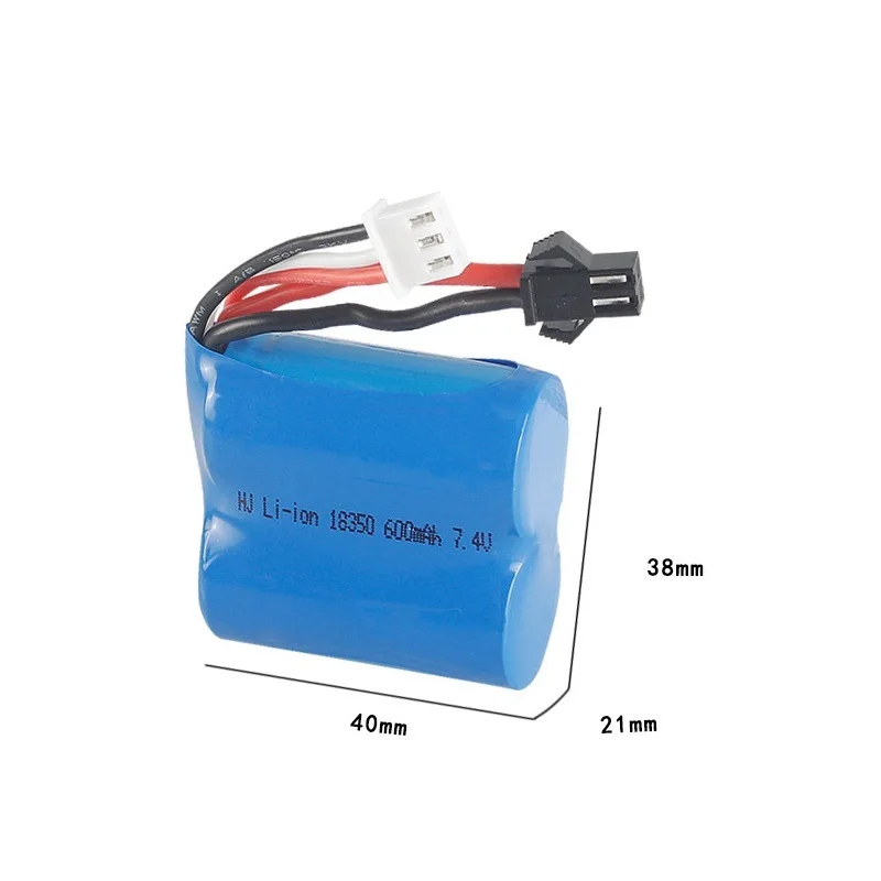 Teranty 7.4v 600mAh 18350 zestawy ładowarek do H100 H102 H106 7.4v akumulator litowo-jonowy do JJRC S1 S2 S3 S4 S5 szybka zdalnie sterowana łódka RC