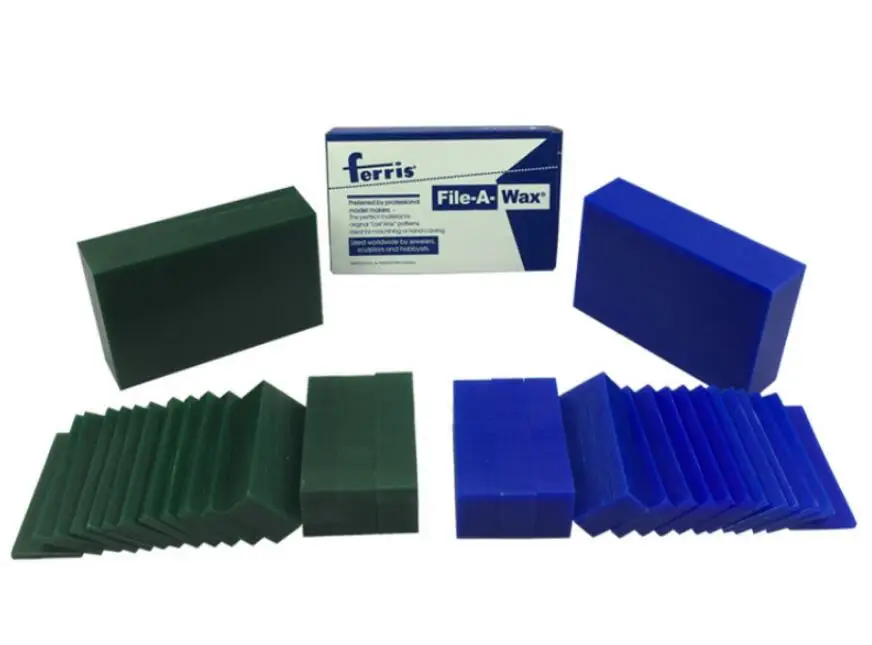 

Wax Brick Blue Green Sliced Jewellers Model Carving Wax, Engraving ring mold,Wax Plate Brick Ferris File-A-Wax block