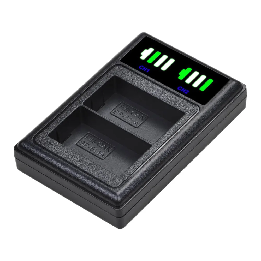 NP-FW50 Pengisi Daya Ganda USB LCD Tipe C Ke USB Mikro untuk Sony A7II / A7R II / A7S II / A6500 A6400 A7 A7R A6300 A6000 NPFW50 FW50