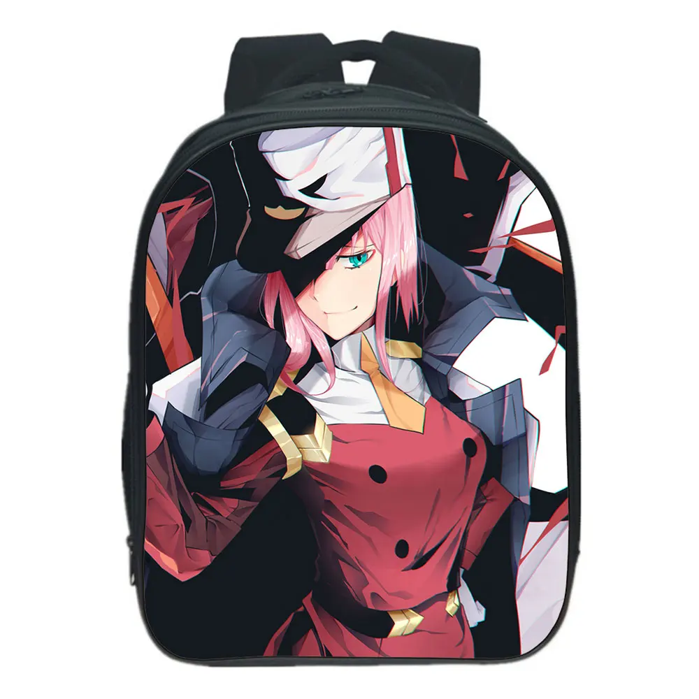 Anime Darling In The FranXX Children 13 Inch Backpack Student Schoolbag Zero Two Boys Girls Shoulder Bags Orthopedic Mochila