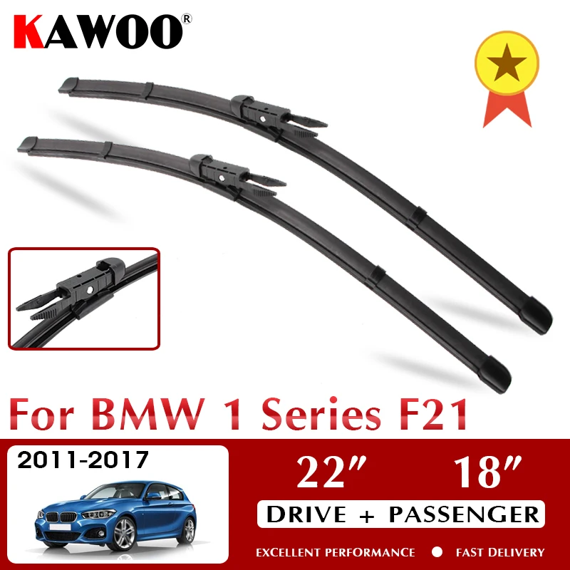 

KAWOO Wiper Front Car Wiper Blade For BMW 1 Series F21 20112012 2013 2014 2015 2017 Windshield Windscreen Window 22"+18" LHD RHD