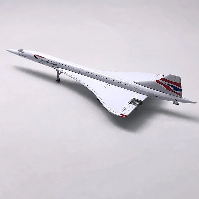 Diecast 1:400 Supersonic Aircraft Concorde Simulation Alloy Model Desktop Display Aviation Gifts Collectibles Souvenirs