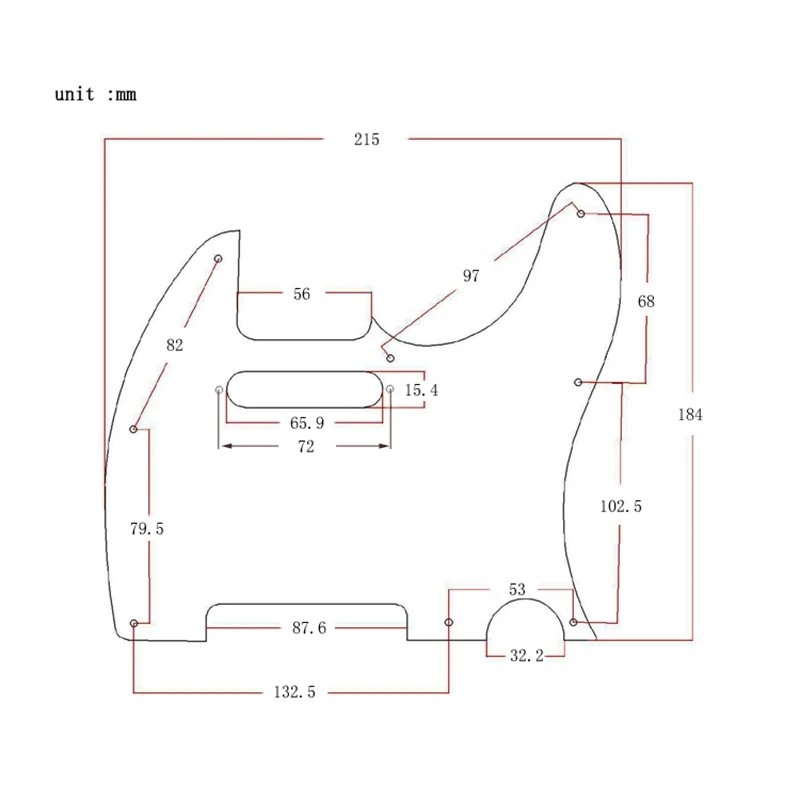 New 8 Hole Tele Guitar Pickguard Metal Pick Guard for Standard Telecaster Pickguard Replacement