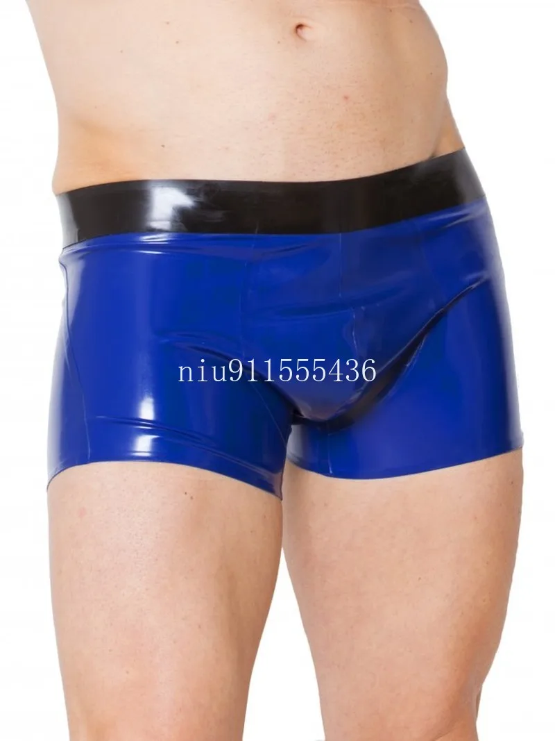 Boxer Sexy en Latex naturel pour hommes, sous-vêtements, Shorts, slips, pantalons courts faits à la main (sans fermeture éclair), costume de cosplay kakegurui