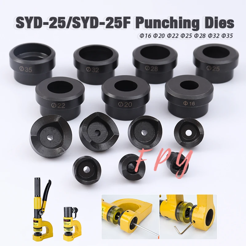 1 Piece Punching Die for SYD-25 / SYD-25F Hydraulic Hole Puncher Machine 16mm 20mm 22mm 25mm 28mm 32mm 35mm