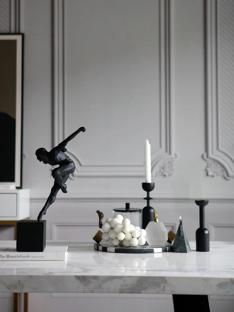 نموذج غرفة مبيعات عصري فاخر مكتب مجردة شخصية ماستر النحت فندق لينة زينة اكسسوارات المفروشات المنزلية