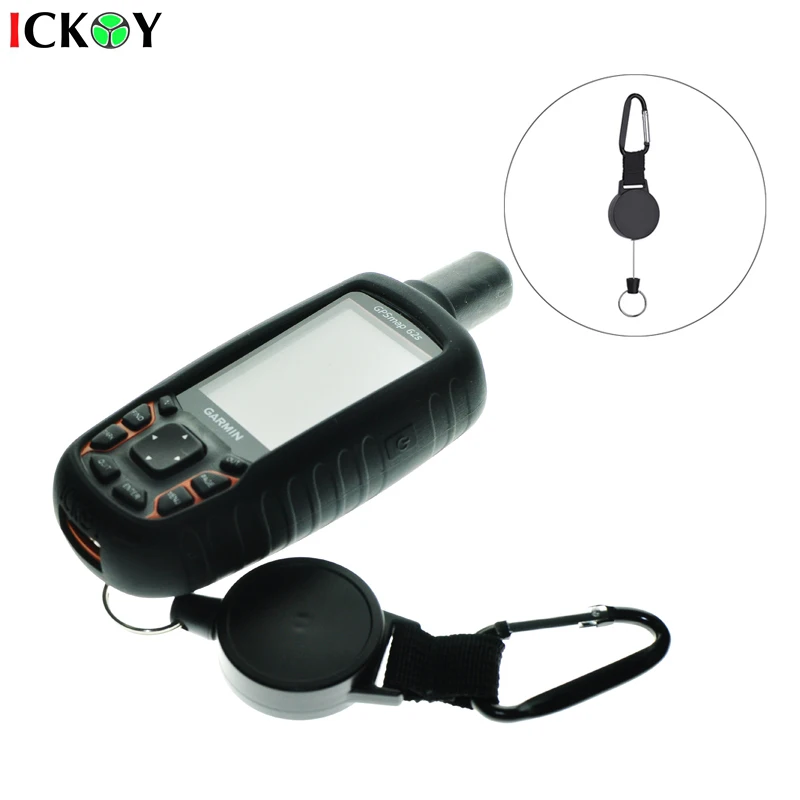 Silicone Protect Case Skin+Retractable Lanyard Stainless Cable for Garmin GPSMap 65s 65 65sr 64sx 62 64 62s 64s 62st 64st 62sc