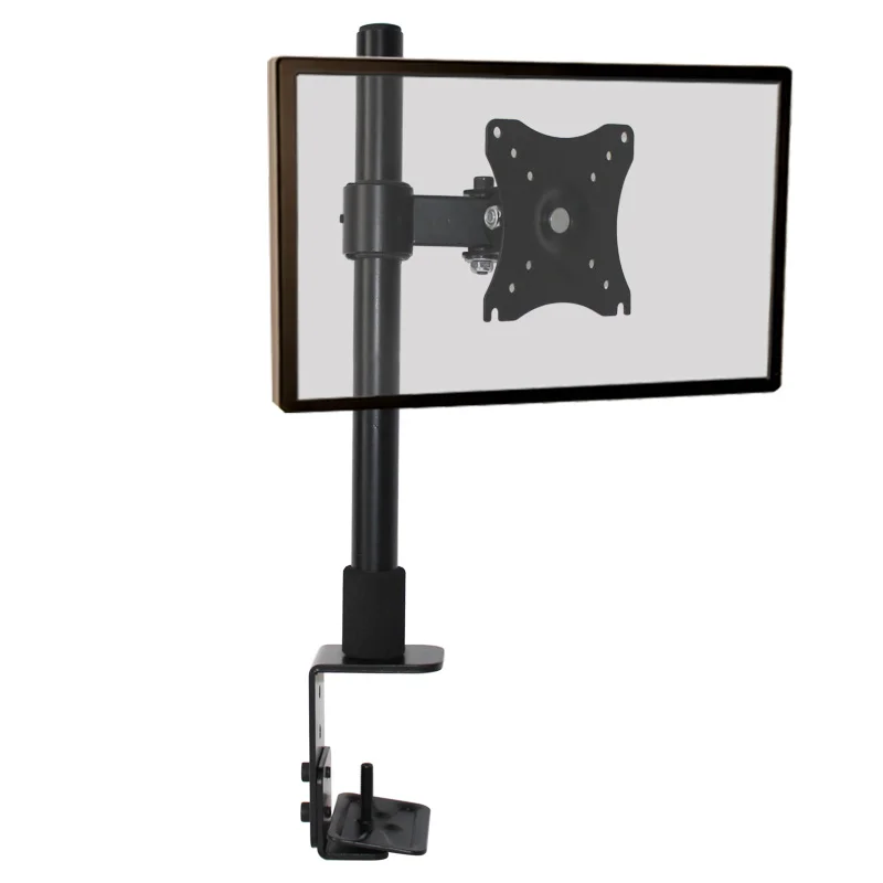 Hillport-suporte de mesa para tv lcd, braço único, 10 a 27 polegadas, giratório 360, suporte para mesa, visão noturna, branco