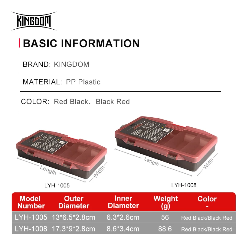 왕국 낚시 태클 상자 물고기 미끼 후크 미끼 구획 보관 케이스 상자 Pesca 낚시 액세서리에 대한 낚시 태클 상자