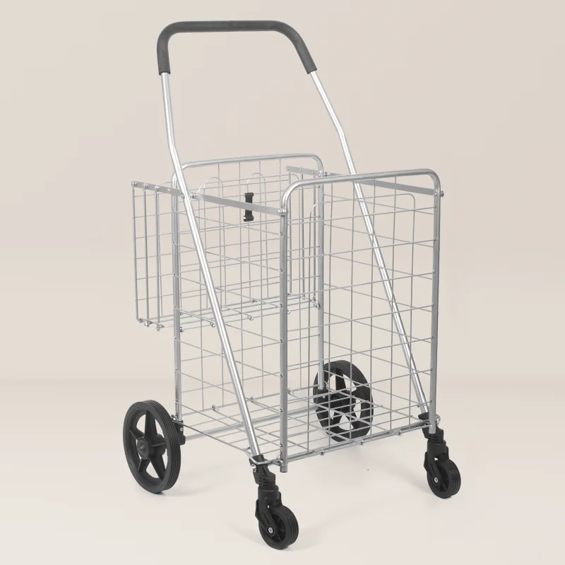 Foldable Pull Trolley, Can Load 45KG, Folding Grocery Shopping Cart For Street Stall Supermarket