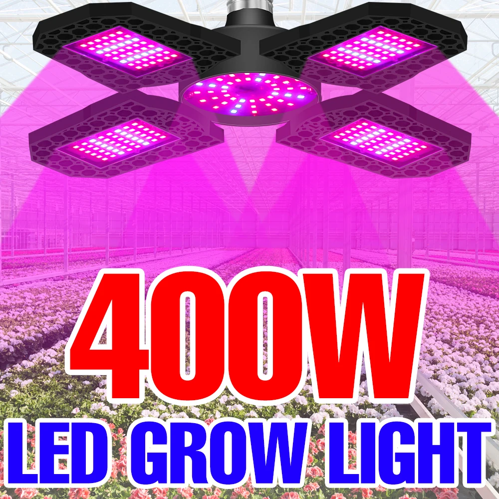 Growing Light Led E27 Phytolamp Full Spectrum 220V Plant Growth Lamp E26 Deformable Grow Light 200W 300W 400W Greenhouse Flower