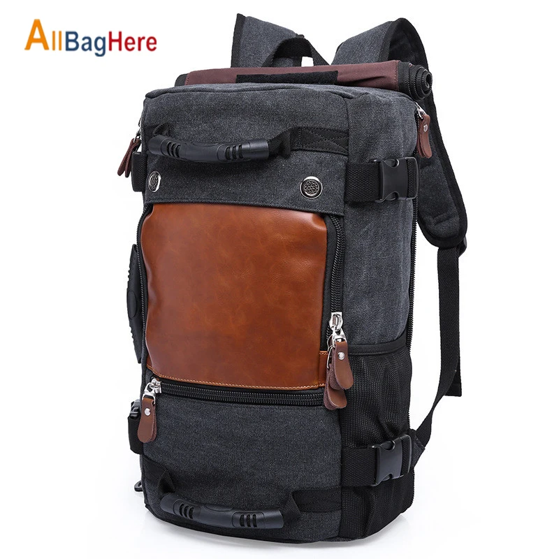 

Brand Men Backpack Large Capacity Hiking Travel Bag Male Luggage Retro Canvas Backpacks Shoulder Function Laptop Tourist Handbag