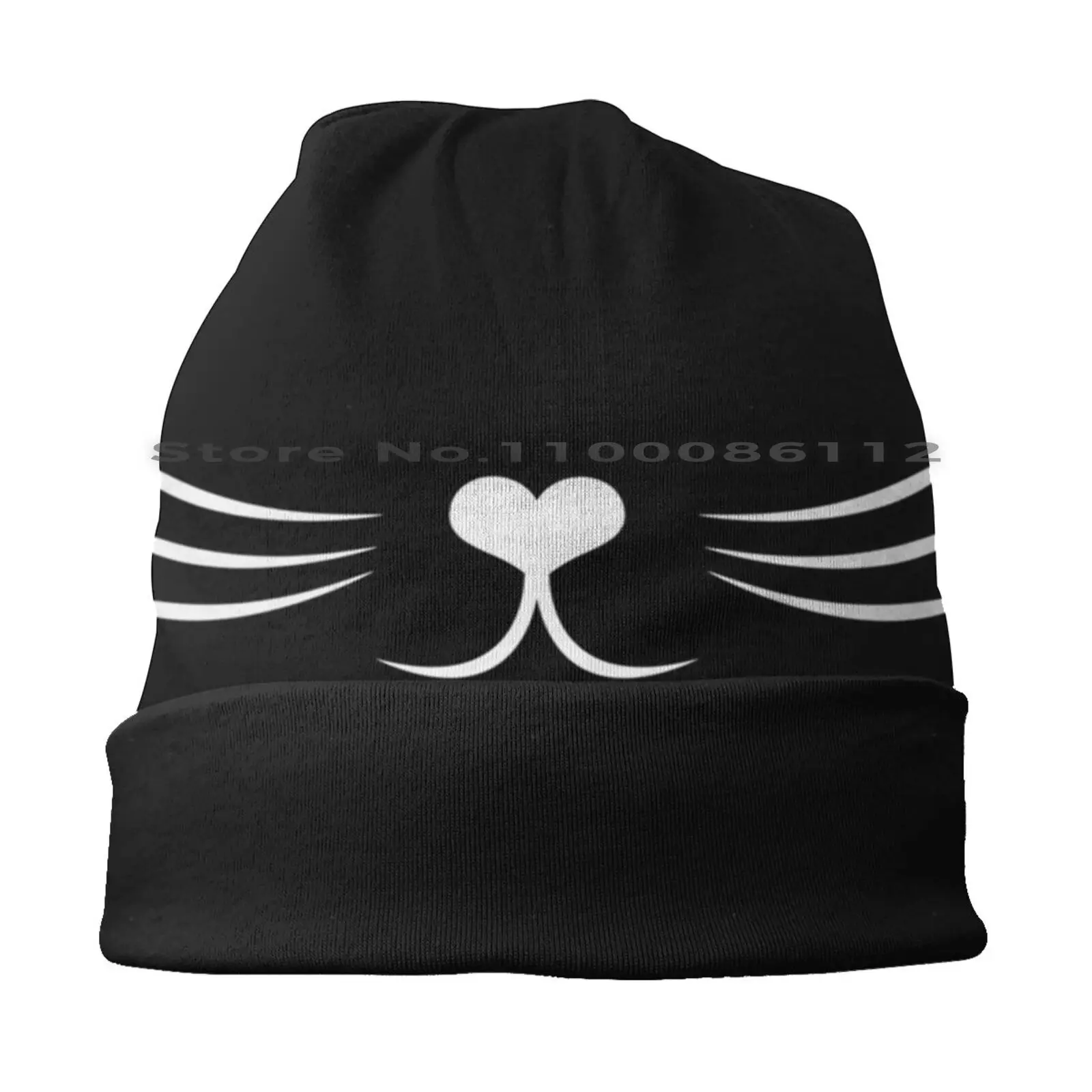 Cat Animal Kitty Cat Whiskers Cat Funny Social Distancing Mask Quarantine Face Covers Beanies Knit Hat Cat Animal Face Mask