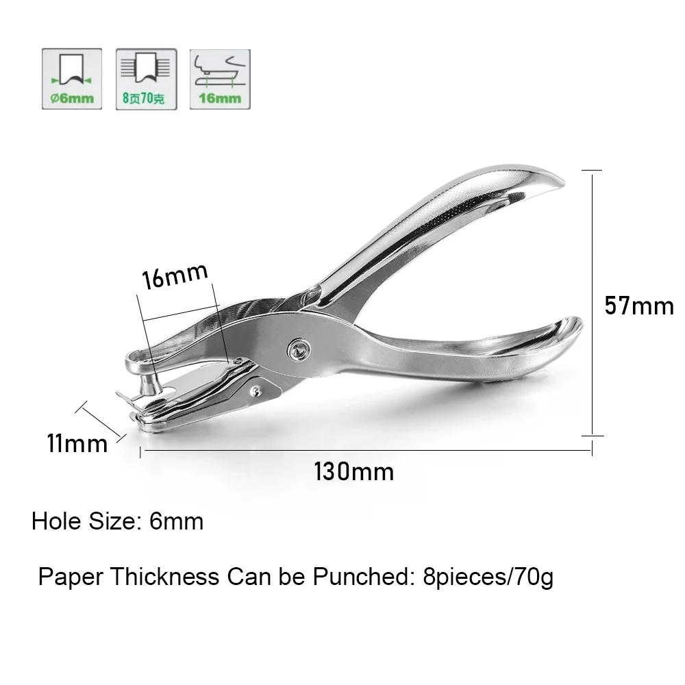 1 Pcs Metal Hand Paper Punch Craft Sheet Single Hole Puncher For Earring Necklace Scrapbooking Punches Materials 3/6mm Hole Size