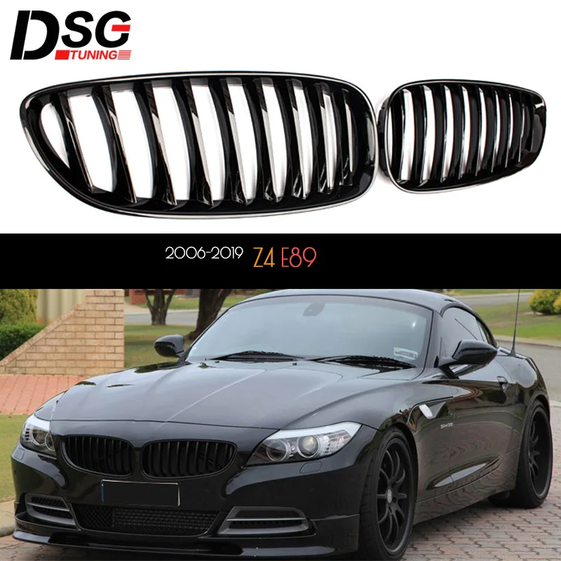 

Glossy Piano Black Front Replacement Kidney Bumper Grill for BMW Z4 E89 2009 - 2016 Coupe Roadster Perfect Fitment Shiny Paint